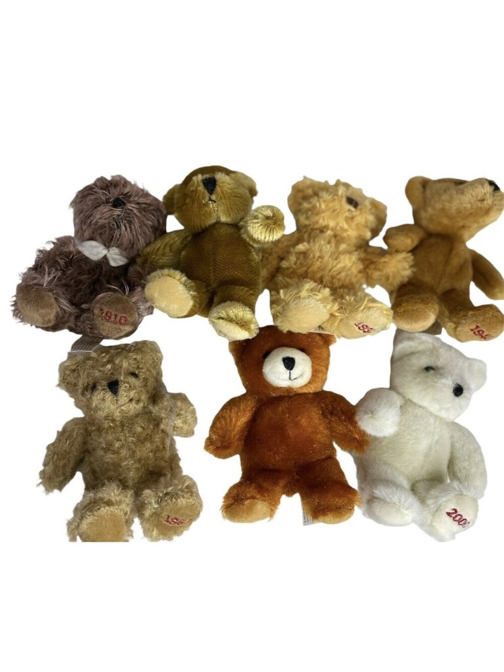 Vintage Toys R Us Animal Alley "A Century of Bears" Plushies Lot of 7.